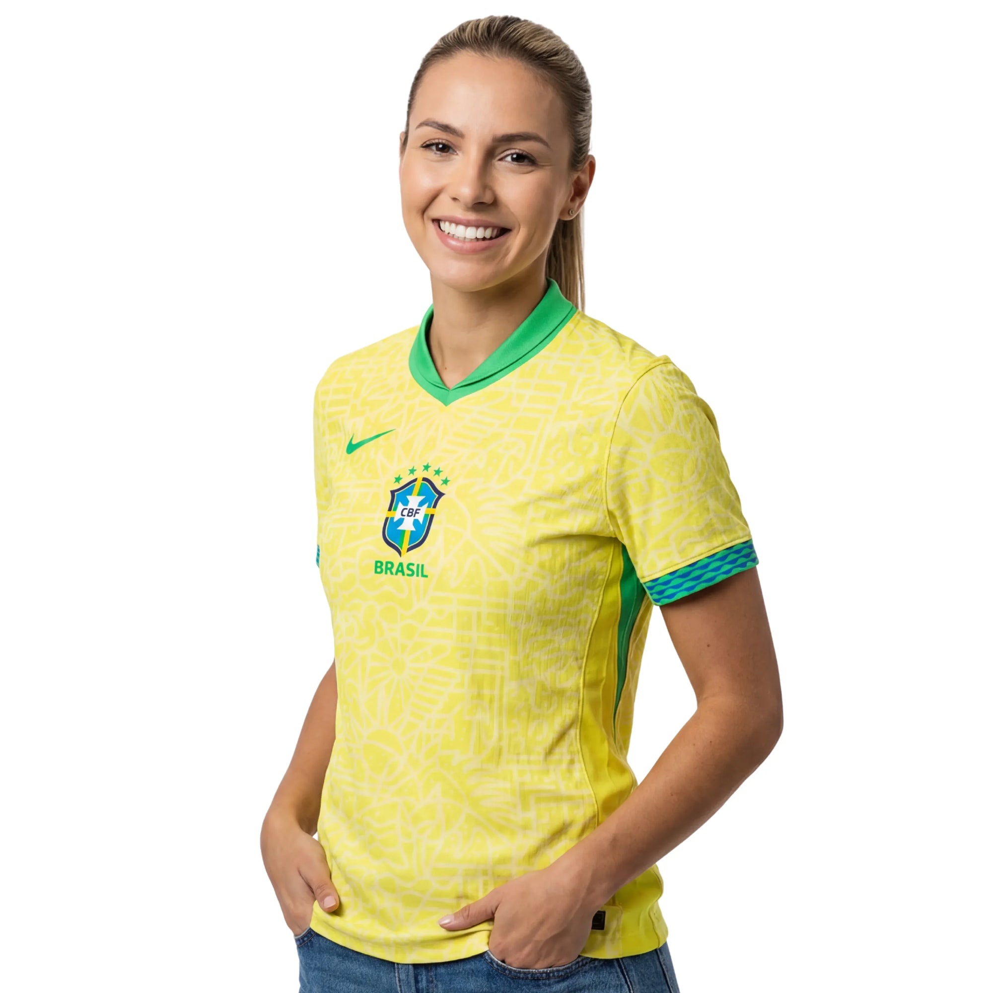 Camisa Brasil I Feminina 2024 - Amarela - Tam: M