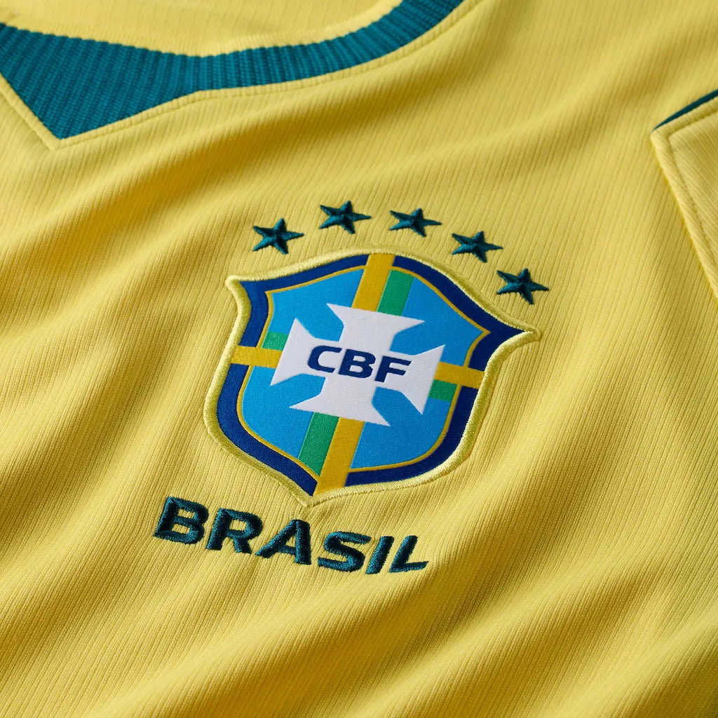 [OFERTA HOJE : Leve 3 pague 2] Camisa Brasil I 2026 Torcedor - Amarela/Azul