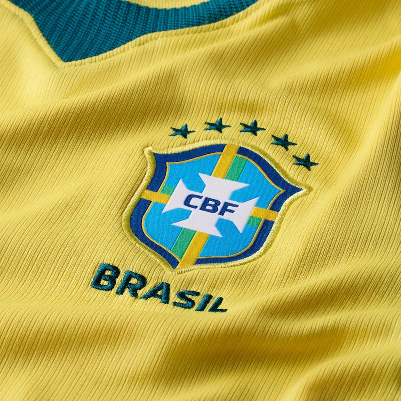 Camisa Brasil Feminina I 2026 - Amarela