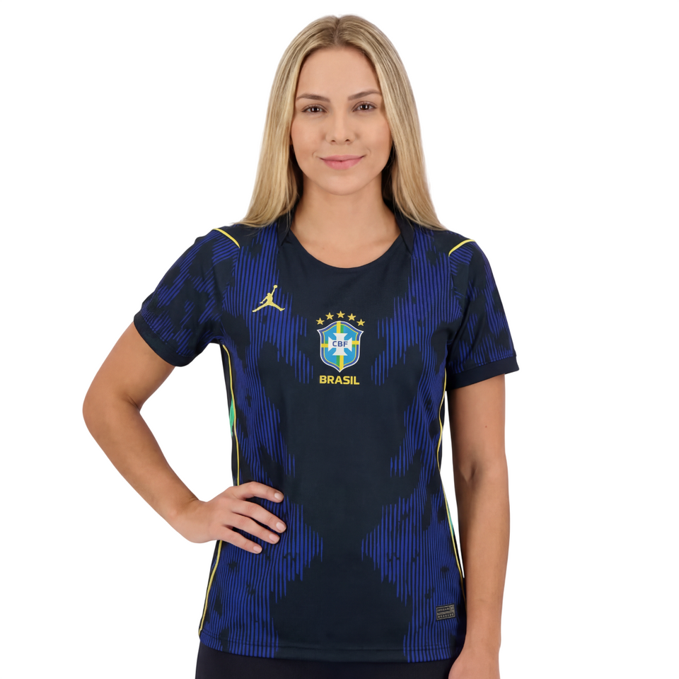 Camisa Brasil Feminina II 2026 - Azul